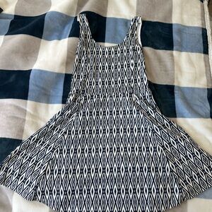 Stylish Dark Blue and White Dress